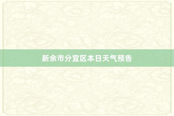 新余市分宜区本日天气预告